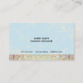 Stijlvol patroon (Gold) Visitekaartje (Achterkant)