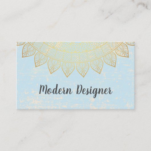 Stijlvol patroon (Gold) Visitekaartje (Voorkant)