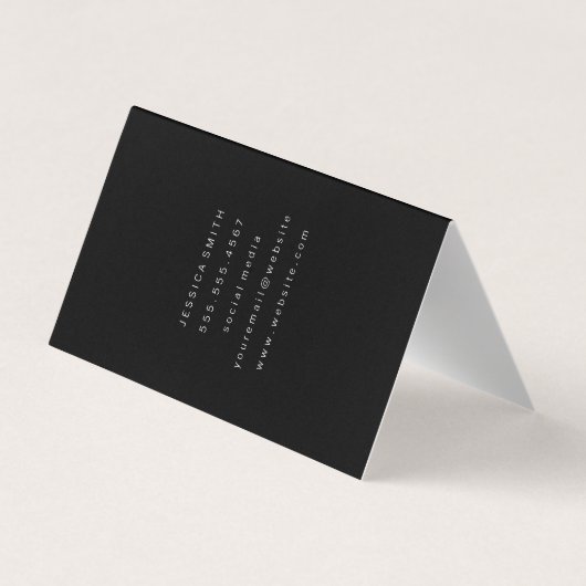 Stijlvol patroon / gouden frame visitekaartje (Achterkant)