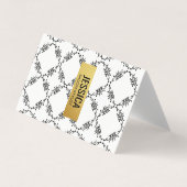 Stijlvol patroon / gouden frame visitekaartje (Voorkant)