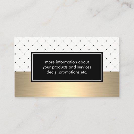 Stijlvol patroon met Gold Lux Visitekaartje (Achterkant)