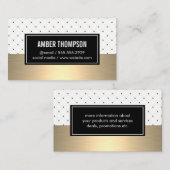 Stijlvol patroon met Gold Lux Visitekaartje (Voorkant / Achterkant)