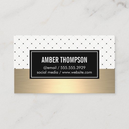 Stijlvol patroon met Gold Lux Visitekaartje (Voorkant)
