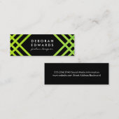 Stijlvol patroon met moderne structuur mini visitekaartje (Voorkant / Achterkant)