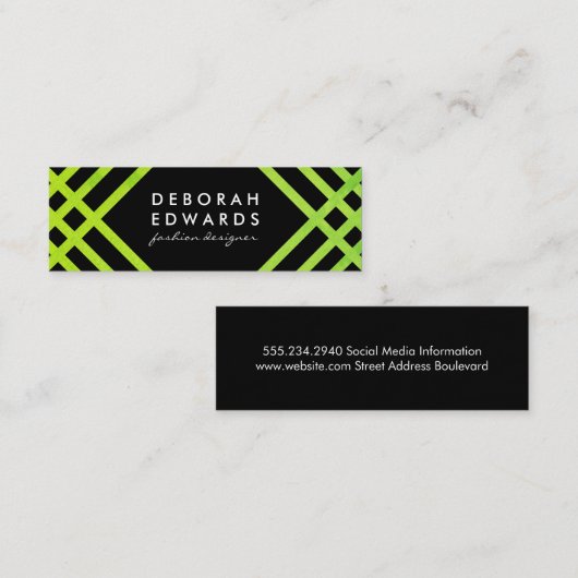 Stijlvol patroon met moderne structuur mini visitekaartje (Voorkant / Achterkant)