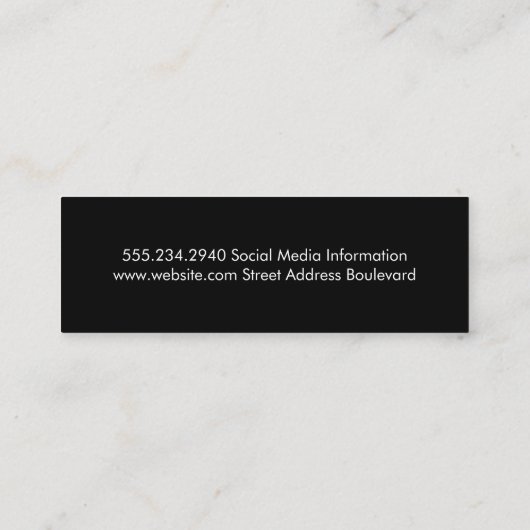 Stijlvol patroon met moderne structuur mini visitekaartje (Achterkant)