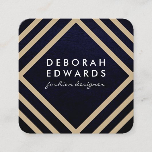 Stijlvol patroon met moderne structuur vierkante visitekaartje (Voorkant)