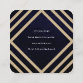 Stijlvol patroon met moderne structuur vierkante visitekaartje (Achterkant)