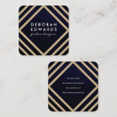 Stijlvol patroon met moderne structuur vierkante visitekaartje (Voorkant / Achterkant)