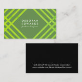 Stijlvol patroon met moderne structuur visitekaartje (Voorkant / Achterkant)