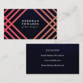 Stijlvol patroon met moderne structuur visitekaartje (Voorkant / Achterkant)