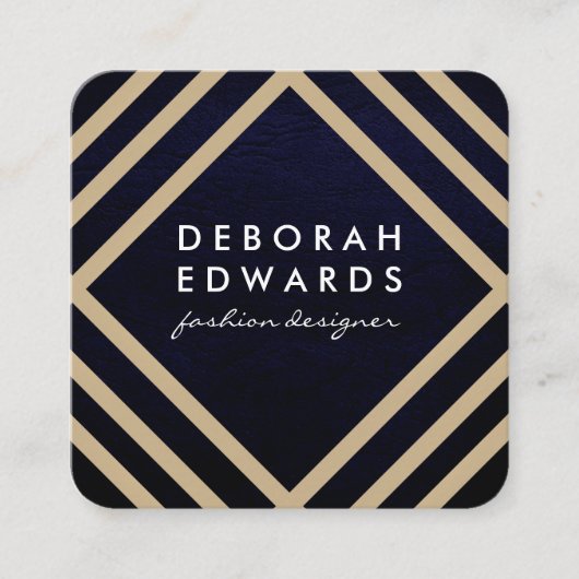 Stijlvol patroon met moderne textuur vierkante visitekaartje (Voorkant)