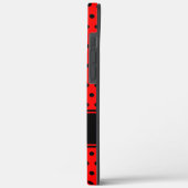 Stijlvol patroon met zwarte en rode rode pols, mon Case-Mate iPhone case (Achterkant / Links)