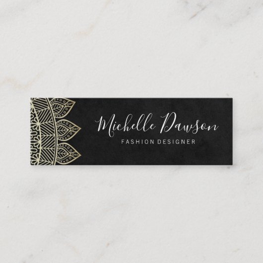 stijlvol patroon mini visitekaartje (Voorkant)