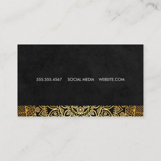 Stijlvol patroon visitekaartje (Achterkant)