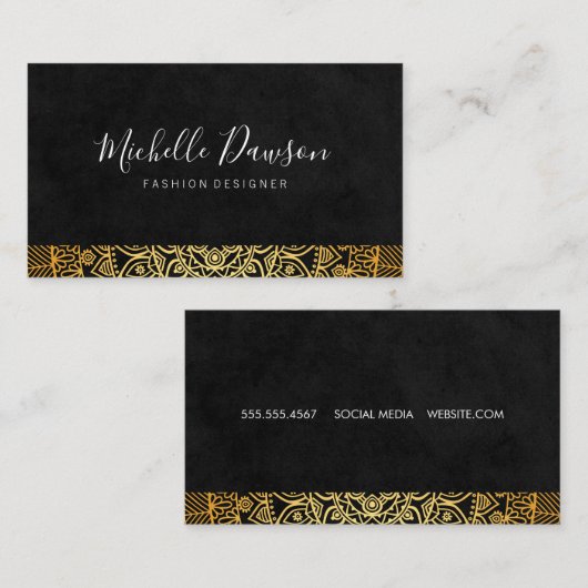 Stijlvol patroon visitekaartje (Voorkant / Achterkant)