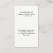 stijlvol patroon visitekaartje (Achterkant)