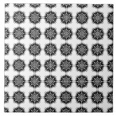 Stijlvol patroon. Zwart-wit. Tegeltje (Voorkant)