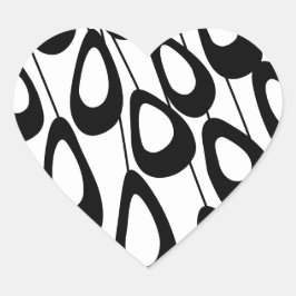 Stijlvol Peacock Modern Heart Envelope Seal Hart Sticker