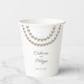 Stijlvol Pearl ketting Papieren Bekers (Voorkant)