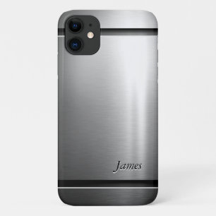 Stijlvol penseel Metaal Roestvrij staal Kijk uit iPhone 11 Hoesje