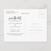 Stijlvol penseelscript Het Briefkaart Datum opslaa (Achterkant)