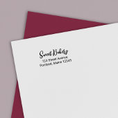 Stijlvol, penseelscript, naam en adres teruggeven  zelfinktende stempel