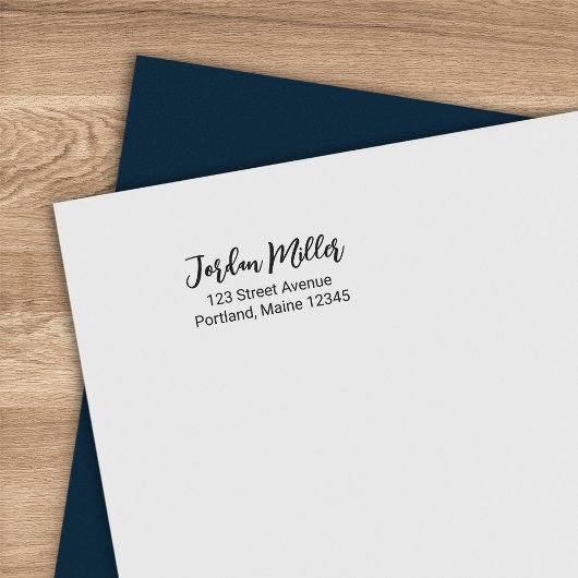 Stijlvol, penseelscript, voornaam terugzetadres  zelfinktende stempel