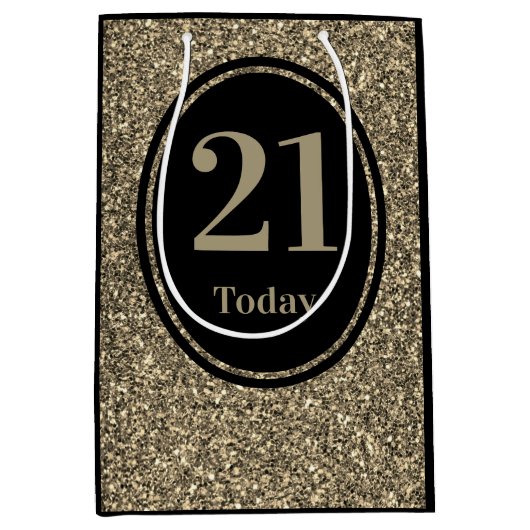 Stijlvol per jaar speciale verjaardagscadeau tas 2 medium cadeauzakje (Voorkant)