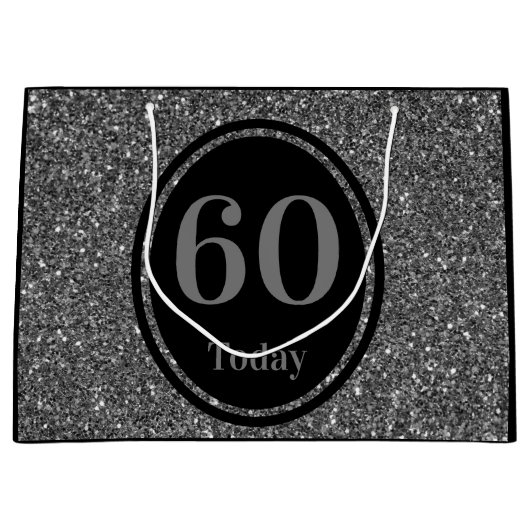 Stijlvol per jaar speciale verjaardagskaarttas 60e groot cadeauzakje (Voorkant)