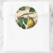 stijlvol peren productlabel behouden ronde sticker (Tas)