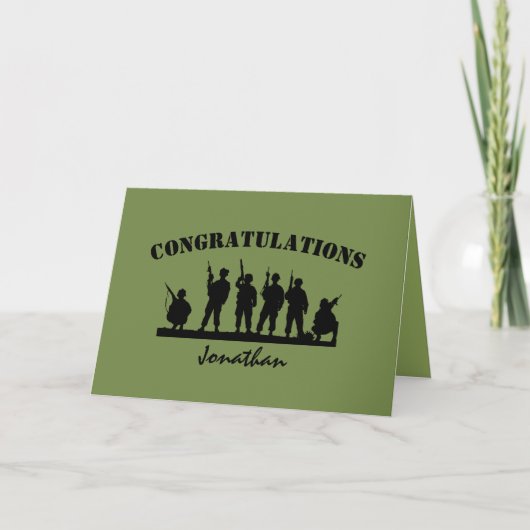 Stijlvol, persoonlijk leger dat uitkomt kaart (Voorkant)
