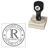 Stijlvol Persoonlijk monogram Rubberstempel (Gestempeld)