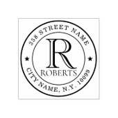 Stijlvol Persoonlijk monogram Rubberstempel (Afrduk)