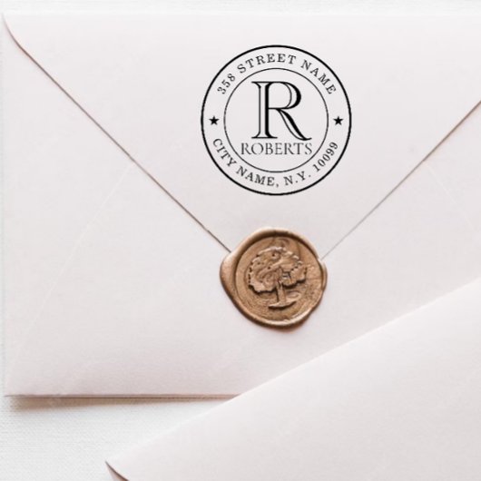 Stijlvol Persoonlijk monogram Rubberstempel