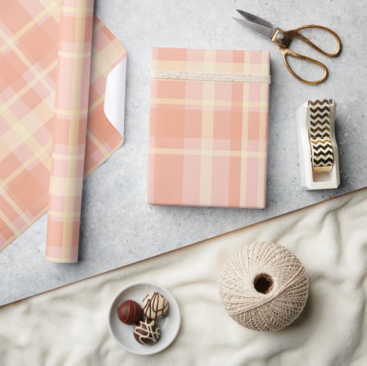 Stijlvol Perzik Schotland Inpakpapier (Crafts)