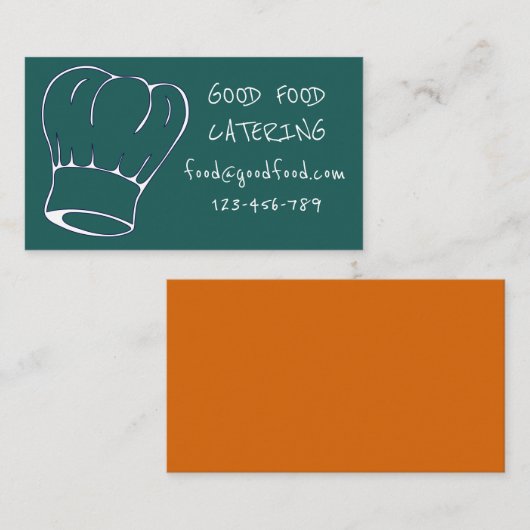 Stijlvol pet voor moderne heupcatering visitekaartje (Voorkant / Achterkant)