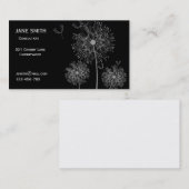 Stijlvol platina modern bloemconsultant visitekaartje (Voorkant / Achterkant)