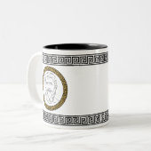 Stijlvol Plato Tweekleurige Koffiemok (Voorkant links)