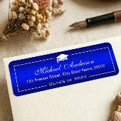 Stijlvol platte blauwe gradiënt - Afstudeerder van Etiket