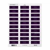 Stijlvol plum en zilver etiket (Full Sheet)