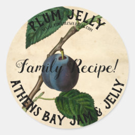 stijlvol plum Jelly Product Business Label