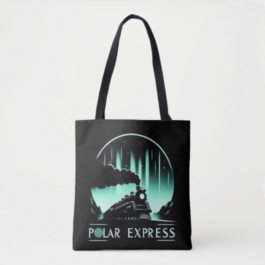 Stijlvol Polar Express Trein Design Tote Bag (Voorkant)