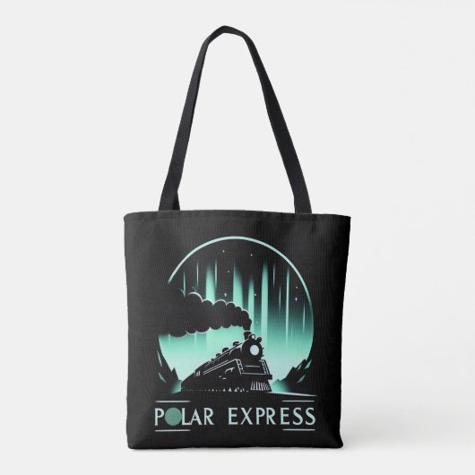 Stijlvol Polar Express-treinontwerp Tote Bag (Achterkant)
