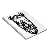 Stijlvol portret van Rhinoceros Notitieboek (Rechterzijde)