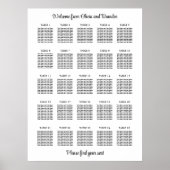 Stijlvol Poster van 25 Tabelweddenschappen (Voorkant)