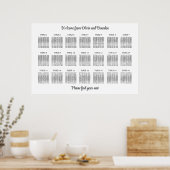 Stijlvol Poster voor 21 tafelbruiloft (Keuken)