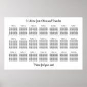 Stijlvol Poster voor 21 tafelbruiloft (Voorkant)