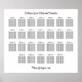 Stijlvol Poster voor 26 Tabelweddenschappen (Voorkant)