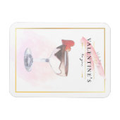 Stijlvol potlood Art St. Valentijnsdag Cocktail Magneet (Horizontaal)